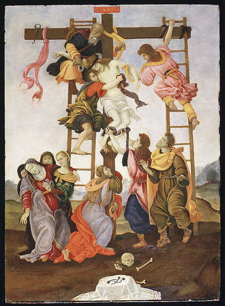 Workshop of Filippino Lippi:The Descent from the Cross -16x12"(A3) Poster