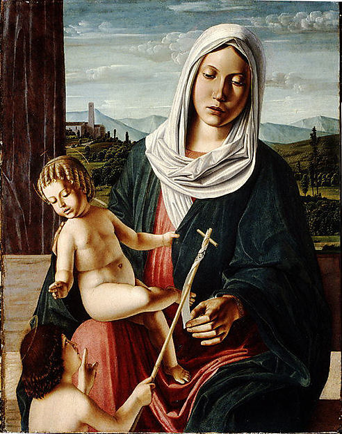 Michele da Verona ):Madonna and Child with the Infant Saint -16x12"(A3) Poster