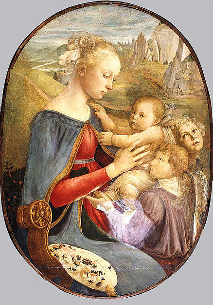 Attributed to Botticelli:Madonna and Child with Two Angels -16x12"(A3) Poster