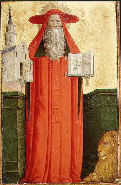 Workshop of Antonio Vivarini:Saint Jerome 1440s-16x12"(A3) Poster