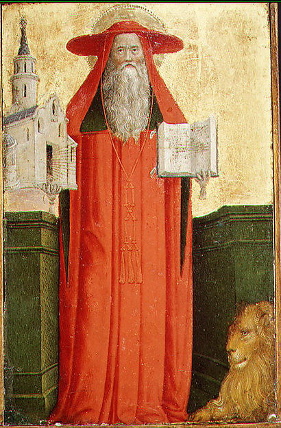 Workshop of Antonio Vivarini:Saint Jerome 1440s-16x12