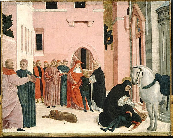 Bartolomeo degli Erri:Saint Dominic Resuscitating Napoleone -16x12"(A3) Poster