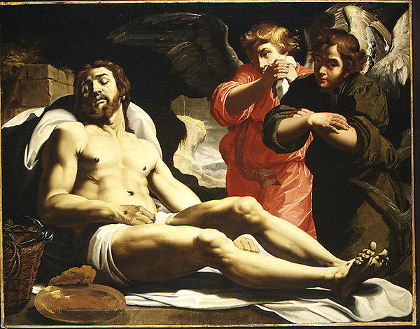 Abraham Janssen van Nuyssen:The Dead Christ in the Tomb with-16x12"(A3) Poster