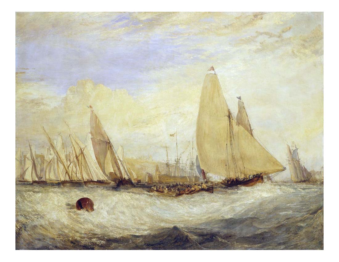 East Cowes Castle, the Seat of J. Nash, Esq., the Regatta Beating to Windward, 1828 by John Mallord William Turner RA