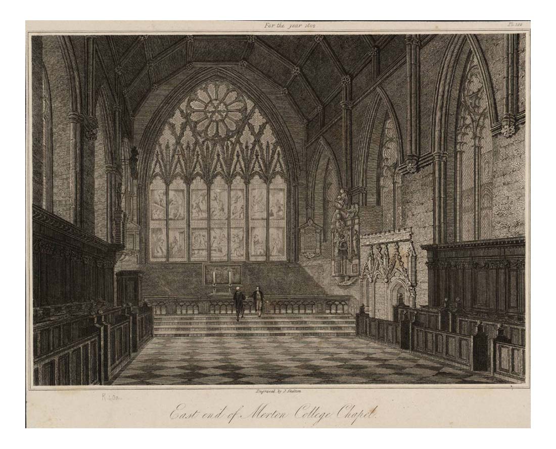 East End of Merton College Chapel, 1820-23 by John Mallord William Turner RA