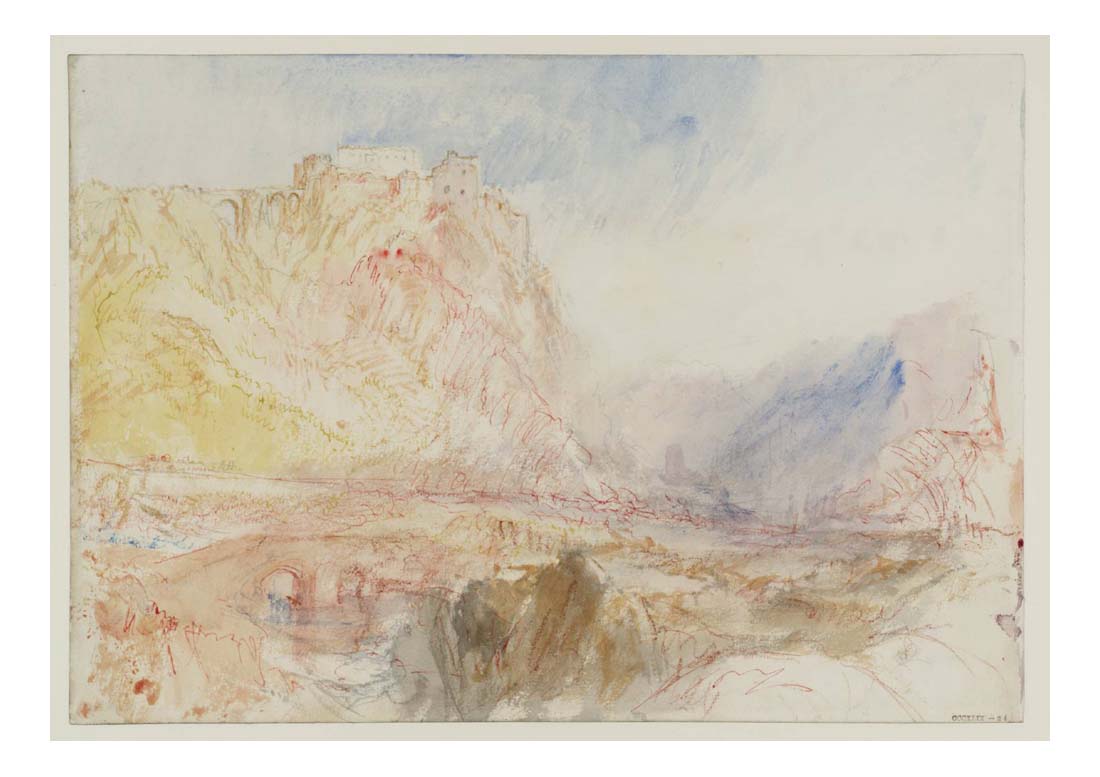 Ebernburg from the Valley of the Alsenz, 1844 by John Mallord William Turner RA, 12x8"(A4) Poster