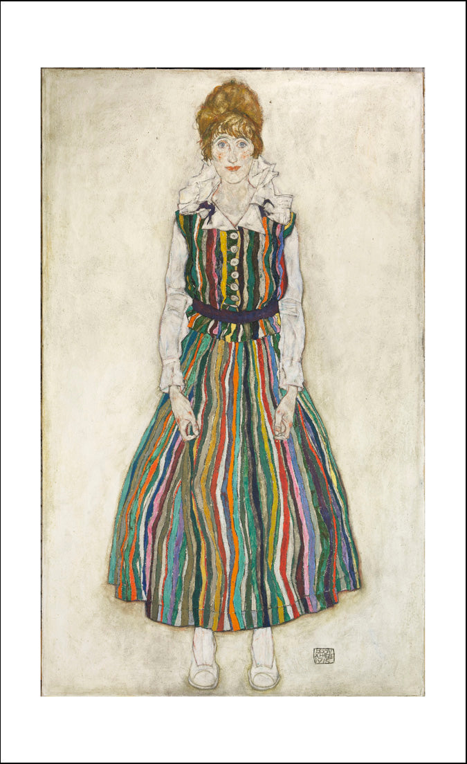 Edith Schiele wife of the artist by Egon Schiele, 12x8" (A4) Poster Print