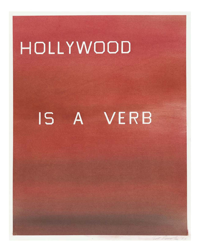 Edward Ruscha - Hollywood is a Verb, 16x12