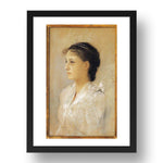Emilie Floge, Aged 17 1891 by Gustav Klimt, 17x13" Frame