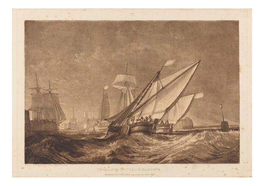 Entrance of Calais Harbour, 1816 by John Mallord William Turner RA