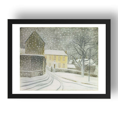 Halstead Road in Snow, 1935 by Eric Ravilious, 17x13" Frame