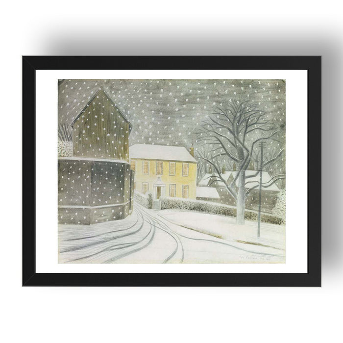 Halstead Road in Snow, 1935 by Eric Ravilious, 17x13