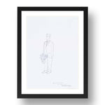 Erwin Wurm: Open your trousers: put flowers in it and don't think, modernist artwork, A3 Size Reproduction Poster Print in 17x13" Black Frame