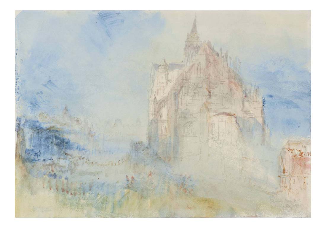 Eu, The Church of Notre-Dame and Saint-Laurent, 1845 by John Mallord William Turner RA, 12x8"(A4) Poster
