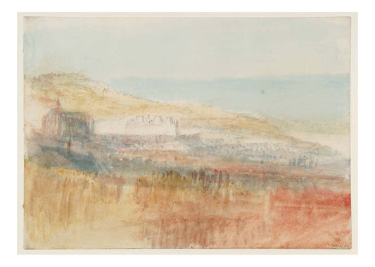 Eu, with Louis Phillipe's Chateau, 1845 by John Mallord William Turner RA, 12x8"(A4) Poster