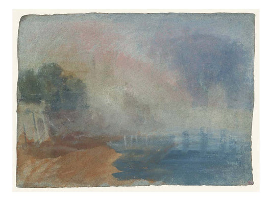 Evening by the River, 1830 by John Mallord William Turner RA, 12x8"(A4) Poster