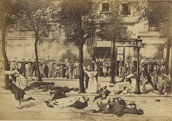 Ernest Eugène Appert:Massacre des dominicains d'Arcueil rout-16x12"(A3) Poster