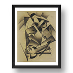 Felix Del Marle: Looping, modernist artwork, A3 Size Reproduction Poster Print in 17x13" Black Frame