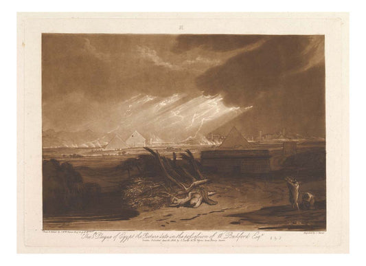 Fifth Plague of Egypt, 1808 by John Mallord William Turner RA, 12x8"(A4) Poster