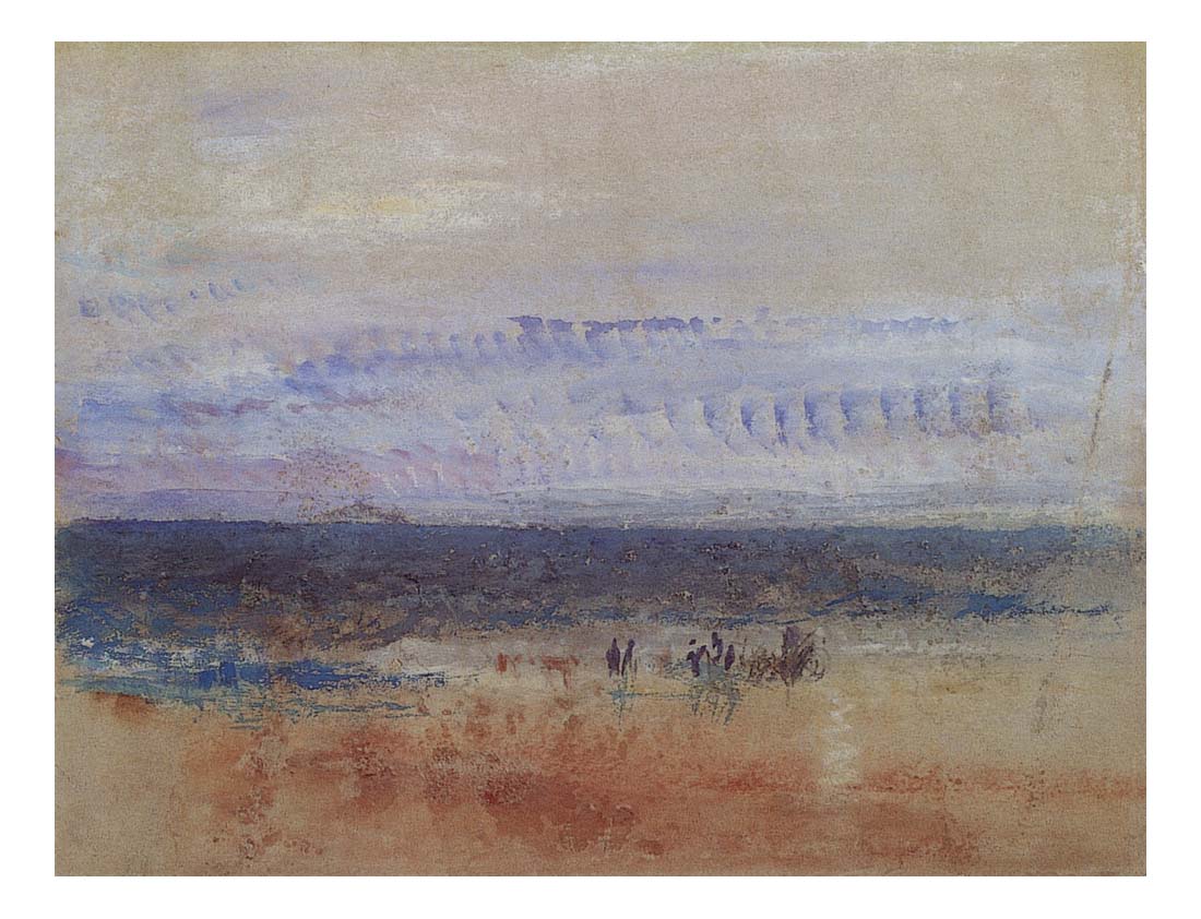 Figures on a Beach, 1835-40 by John Mallord William Turner RA, 12x8"(A4) Poster