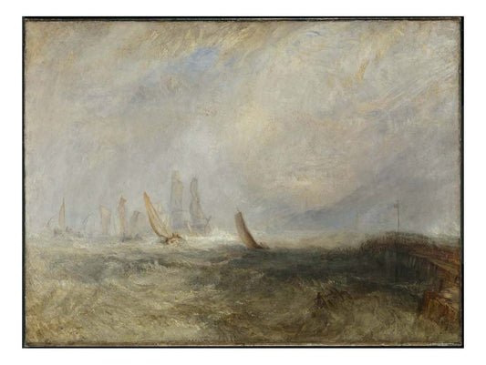 Fishing Boats Bringing a Disabled Ship into Port Ruysdael, 1844 by John Mallord William Turner RA, 12x8"(A4) Poster