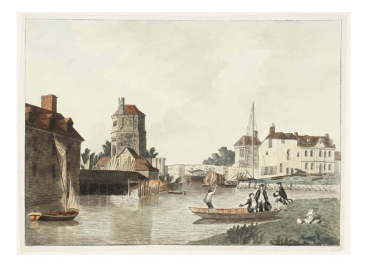 Folly Bridge and Bacon's Tower, Oxford, 1787 by John Mallord William Turner RA