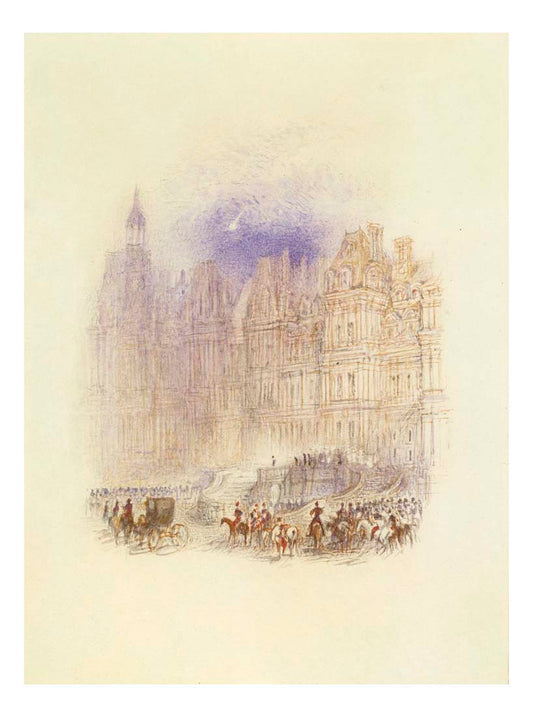 Fontainebleau -The Departure of Napoleon, 1833 by John Mallord William Turner RA, 12x8"(A4) Poster