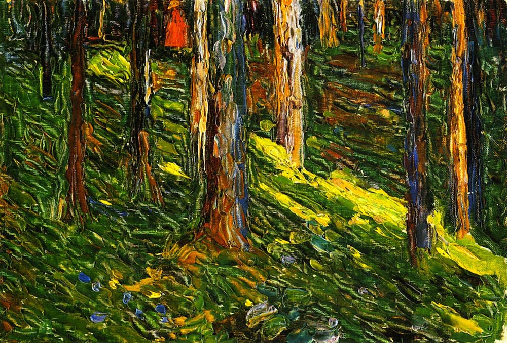 Forest Landscape with Red Figure - Wassily Kandinsky -1902 by Wassily Kandinsky, 12x8"(A4) Poster Print
