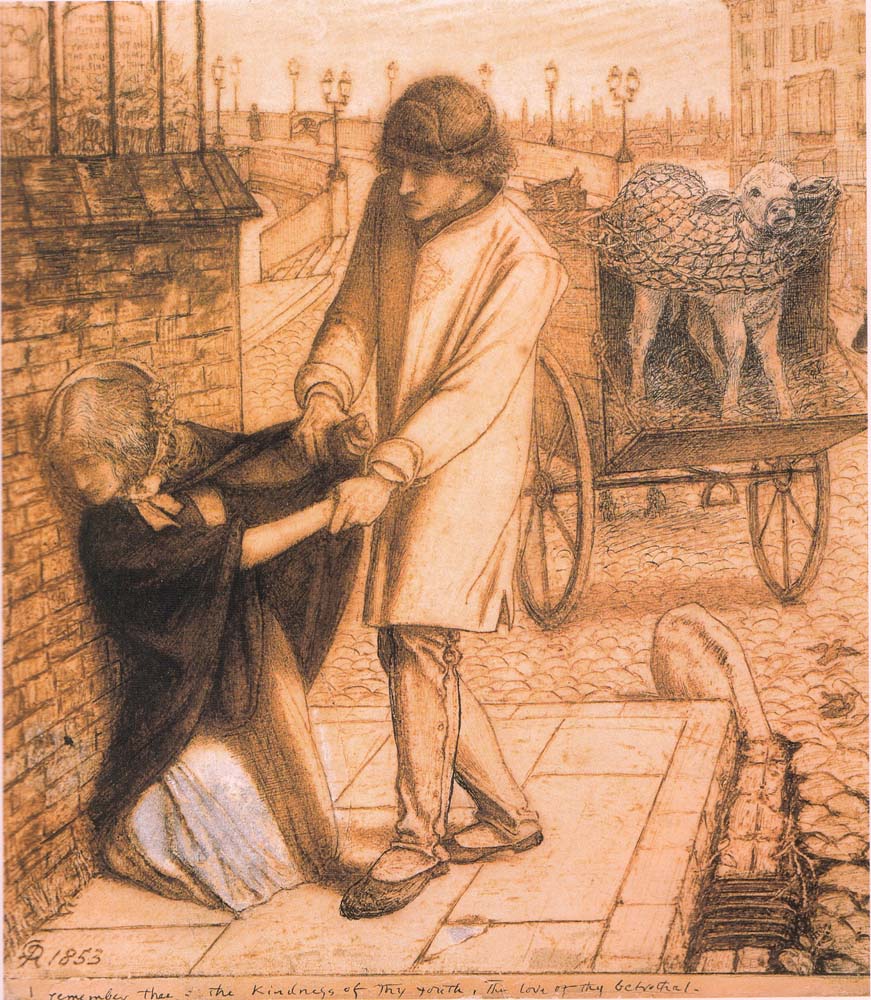 Found - Compositional , 1853 by Dante Gabriel Rossetti, English Pre-Raphaelite Painter,12x8"(A4) Poster Print