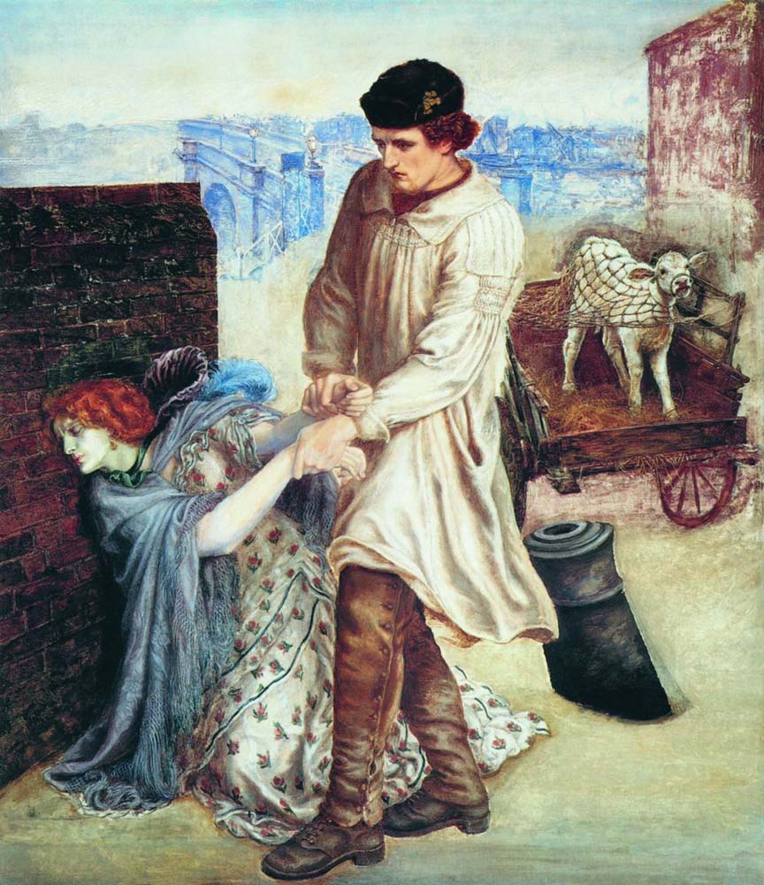 Found, 1869 by Dante Gabriel Rossetti, pre-Raphaelite artist, 16x12" (A3) Poster