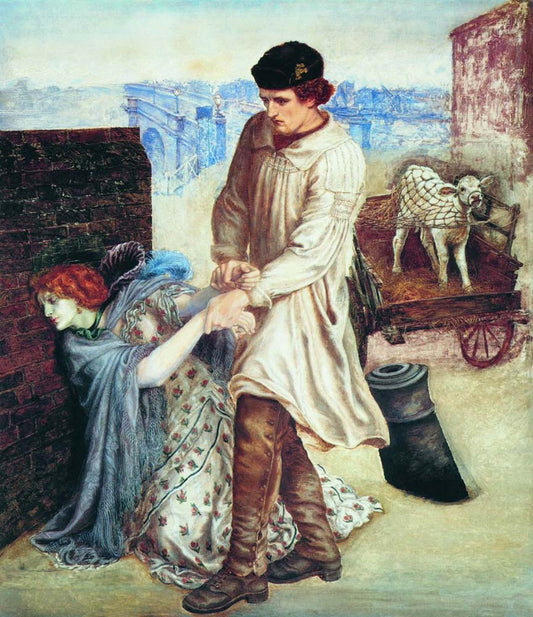 Found, 1869 by Dante Gabriel Rossetti, pre-Raphaelite artist, 16x12" (A3) Poster