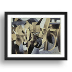 Francis Picabia: New York, modernist artwork, A3 Size Reproduction Poster Print in 17x13" Black Frame