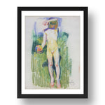 Frantisek Kupka: Girl with a Ball, modernist artwork, A3 Size Reproduction Poster Print in 17x13" Black Frame