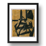 Franz Kline: Untitled II, modernist artwork, A3 Size Reproduction Poster Print in 17x13" Black Frame