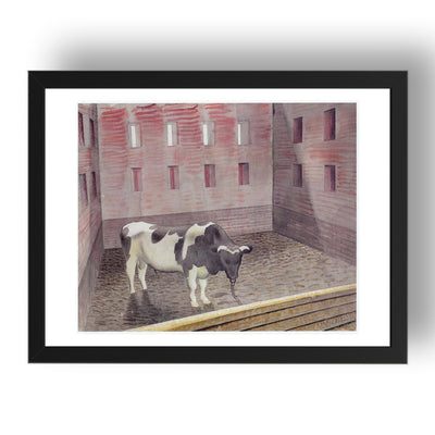 Fresian Bull at Great Barford by Eric Ravilious, 17x13" Frame