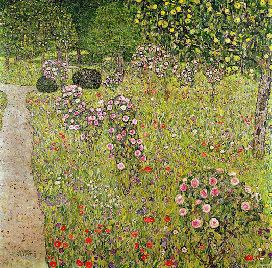 Fruit Garden With Roses - Gustav Klimt - 1911-1912, A4 Poster Print