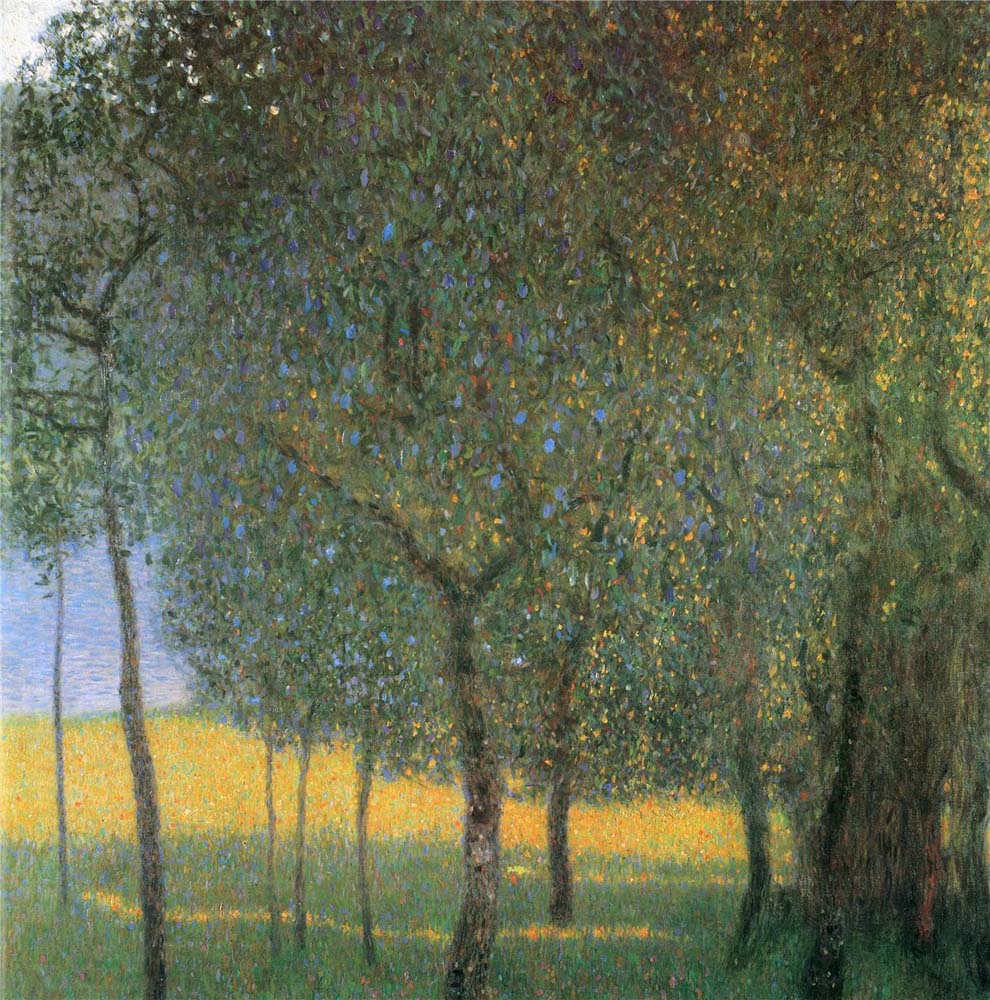 Fruit Trees - Gustav Klimt - 1901, A4 Poster Print