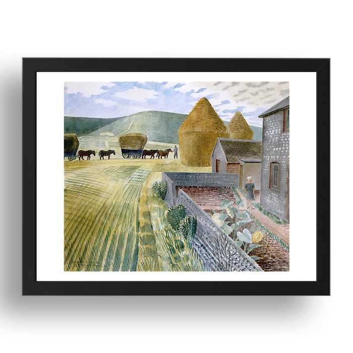 Furlongs (Farm House E Sussex) by Eric Ravilious, 17x13