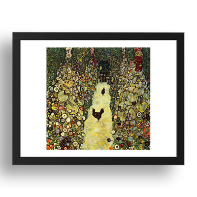 Garden with Roosters 1917 by Gustav Klimt, 17x13" Frame