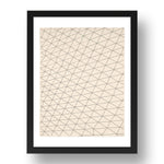 Gego: Untitled (2), modernist artwork, A3 Size Reproduction Poster Print in 17x13" Black Frame