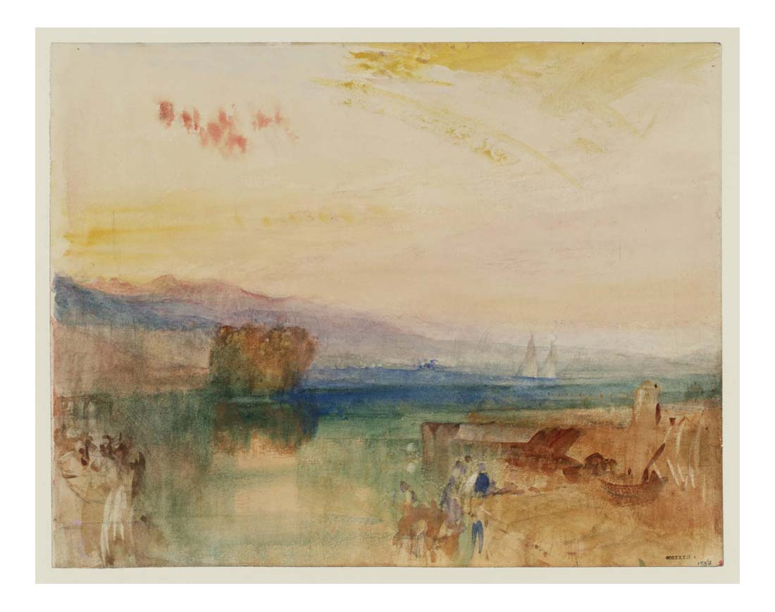 Geneva, the Jura Mountains and Isle Rousseau, Sunset, 1841 by John Mallord William Turner RA