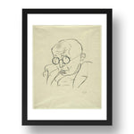 George Grosz: Max Herrmann Neisse, modernist artwork, A3 Size Reproduction Poster Print in 17x13" Black Frame