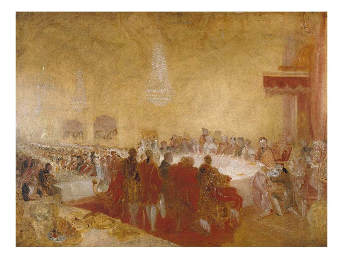 George IV at the Provost's Banquet in the Parliament House, Edinburgh, 1822 by John Mallord William Turner RA
