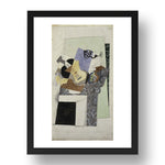 Georges Braque: Stil Life on a Mantelpiece, modernist artwork, A3 Size Reproduction Poster Print in 17x13" Black Frame