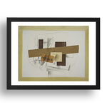 Georges Braque: Still Life with Tenora, modernist artwork, A3 Size Reproduction Poster Print in 17x13" Black Frame