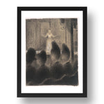 Georges Pierre Seurat: At the Concert Europeen, modernist artwork, A3 Size Reproduction Poster Print in 17x13" Black Frame