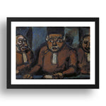 Georges Rouault: The Three Judges, modernist artwork, A3 Size Reproduction Poster Print in 17x13" Black Frame