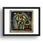 Georges Rouault: Two Clowns, modernist artwork, A3 Size Reproduction Poster Print in 17x13" Black Frame