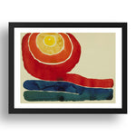 Georgia O'Keeffe: Evening Star, No. III, modernist artwork, A3 Size Reproduction Poster Print in 17x13" Black Frame