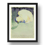 Georgia O'Keeffe: Train at Night in the Desert, modernist artwork, A3 Size Reproduction Poster Print in 17x13" Black Frame